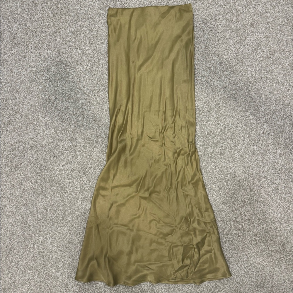 Zara Satin Maxi Skirt